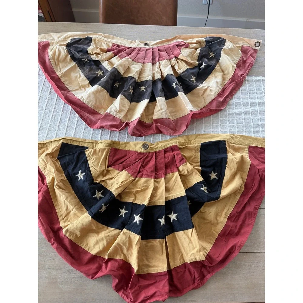 Set of 2 American flag bunting 38